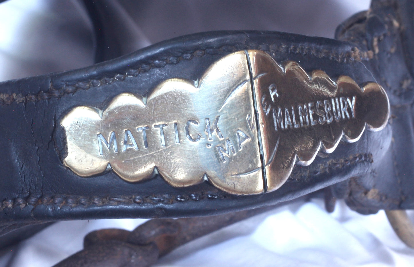 Antique Brass Decorated Brewer's Dray Bridle c.1915
