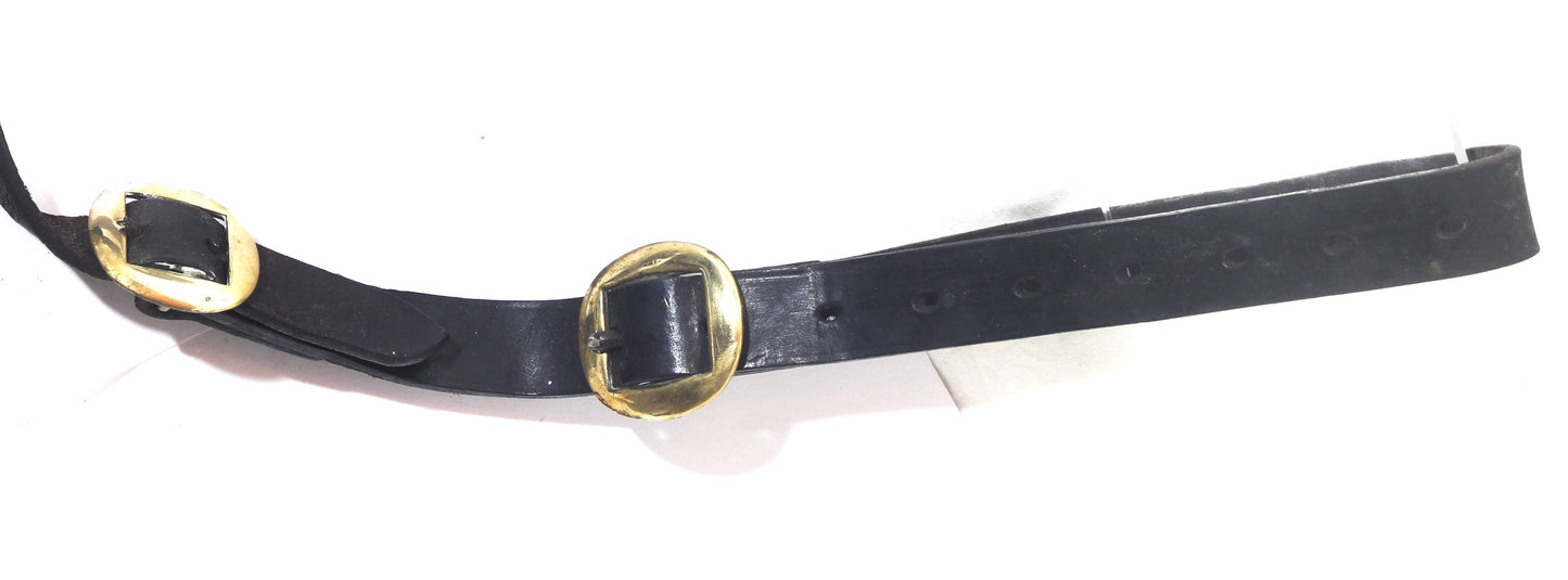 Antique Heavy Horse Martingale with Four Heart Brasses