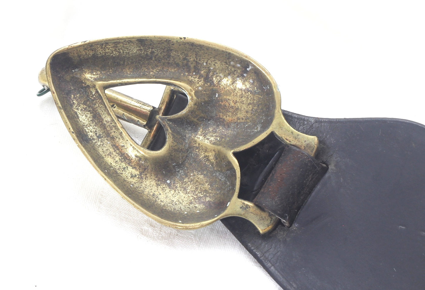 Antique Heavy Horse Martingale with Four Heart Brasses