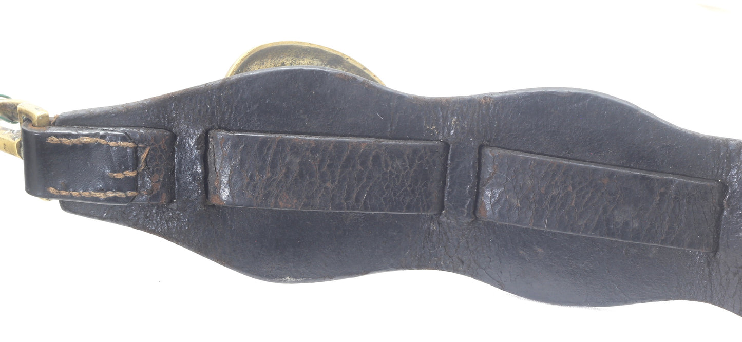 Antique Heavy Horse Martingale with Four Heart Brasses