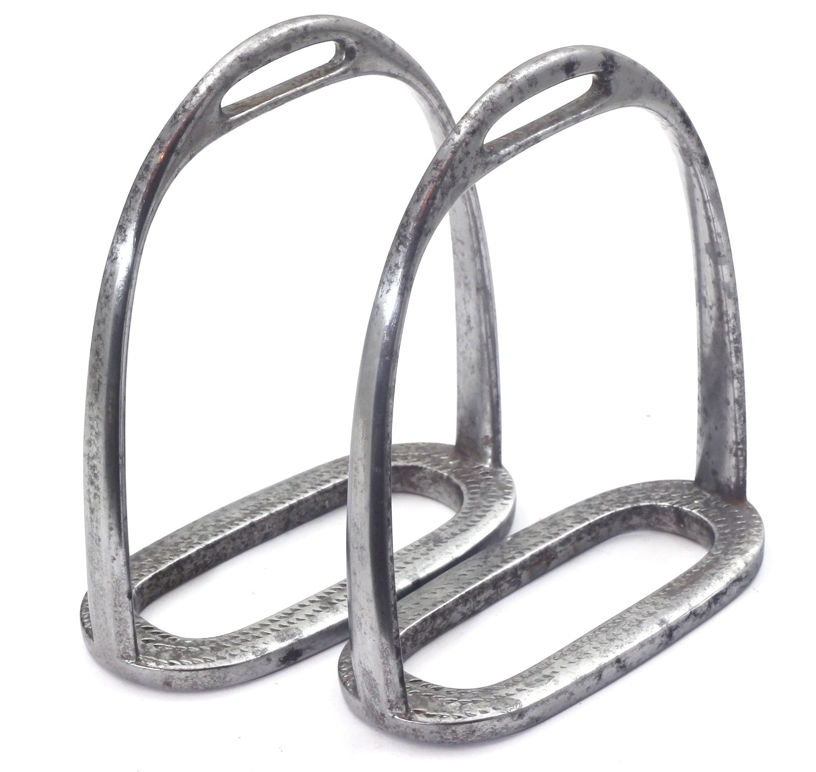 A Pair of Antique Steel Stirrups by Merry of St James