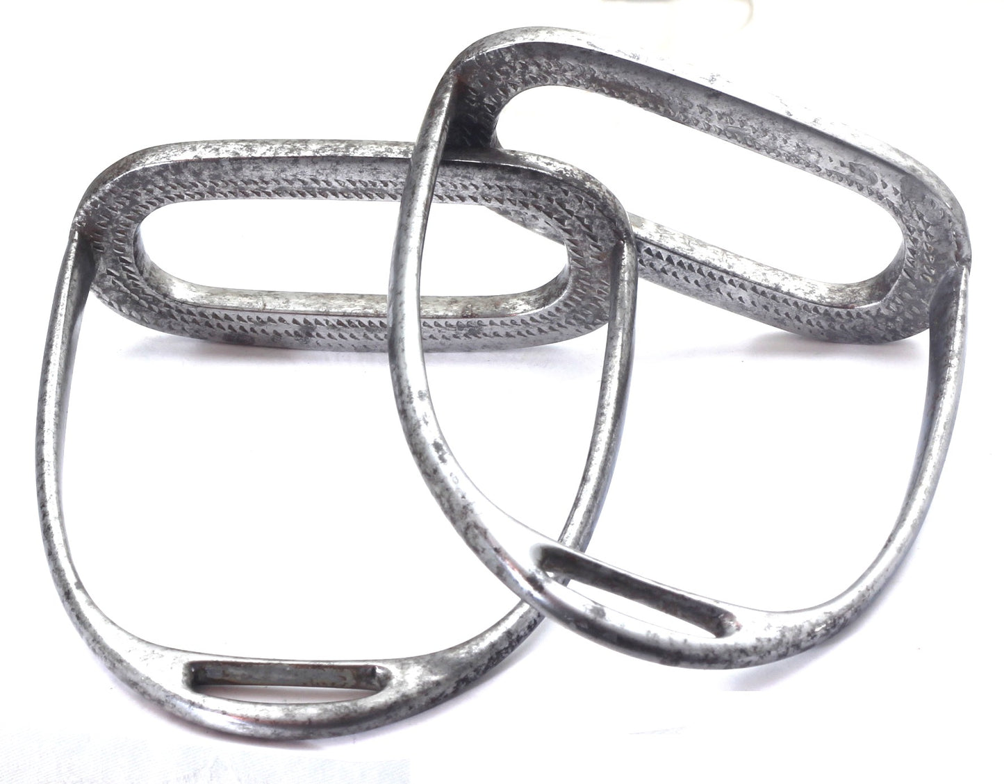 A Pair of Antique Steel Stirrups by Merry of St James