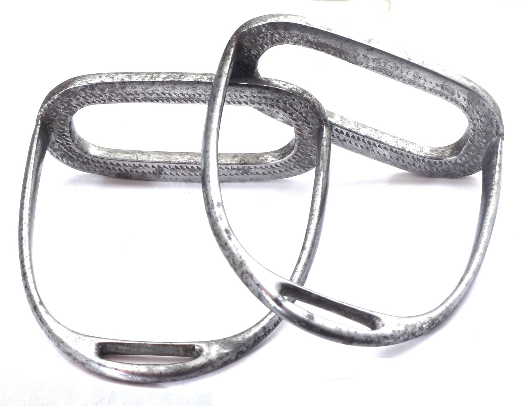 A Pair of Antique Steel Stirrups by Merry of St James