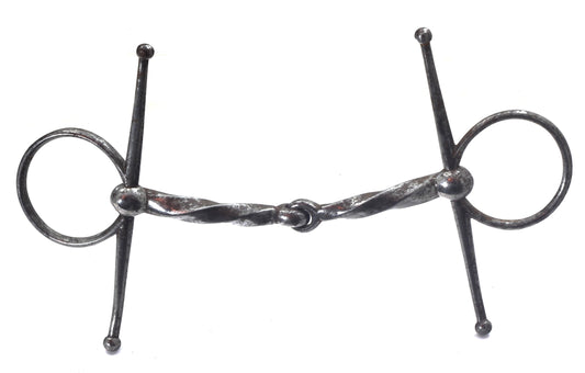 A Small Fine Antique Steel Ball Cheek Snaffle Horse Bit