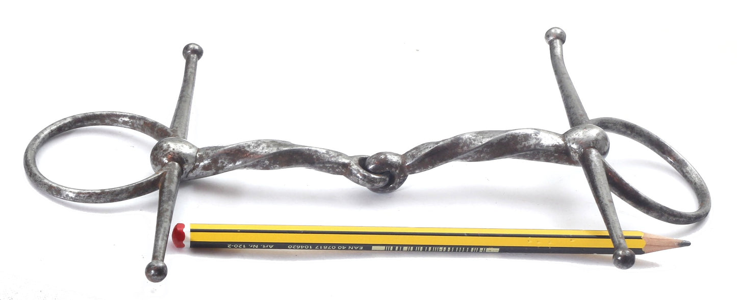 A Small Fine Antique Steel Ball Cheek Snaffle Horse Bit