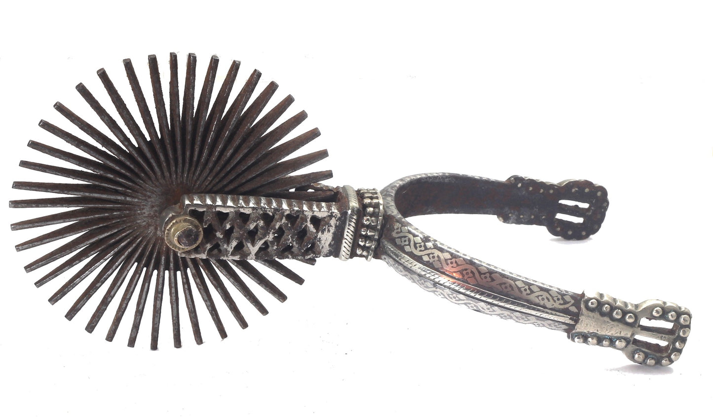 A Pair of Silver Decorated Chilean Huaso Spurs