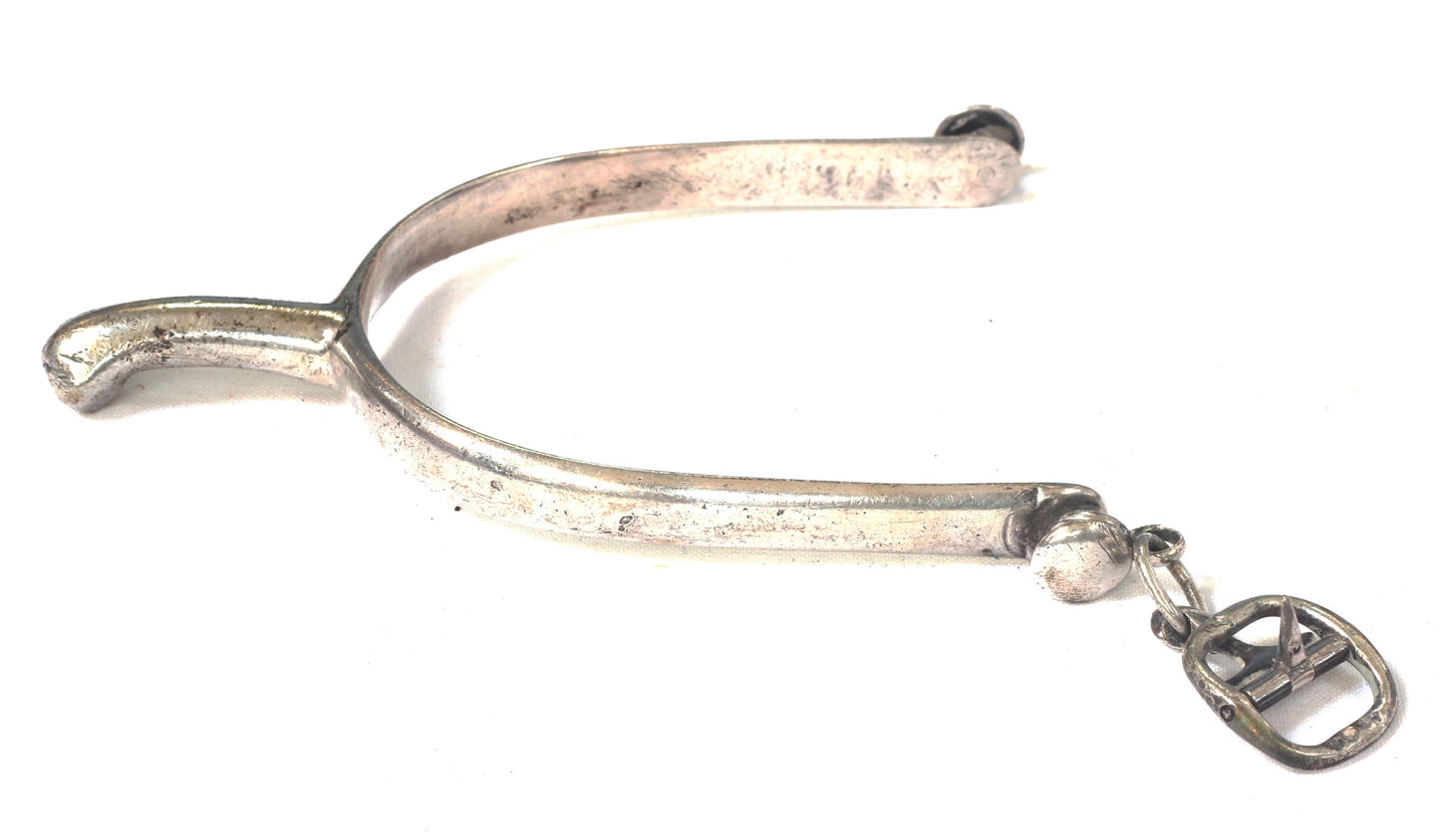 Pair of 1859 Victorian Sterling Silver Riding / Hunting Spurs