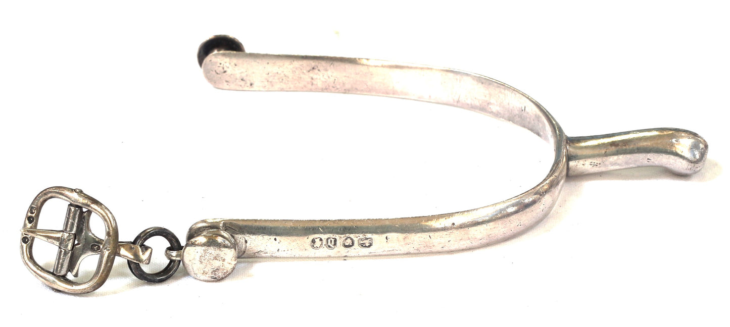 Pair of 1859 Victorian Sterling Silver Riding / Hunting Spurs