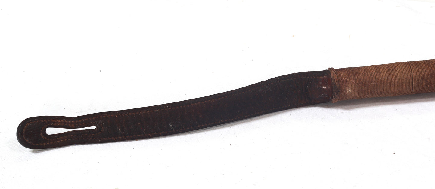 1927 Swaine & Adeney Gents Leather Hunting Whip