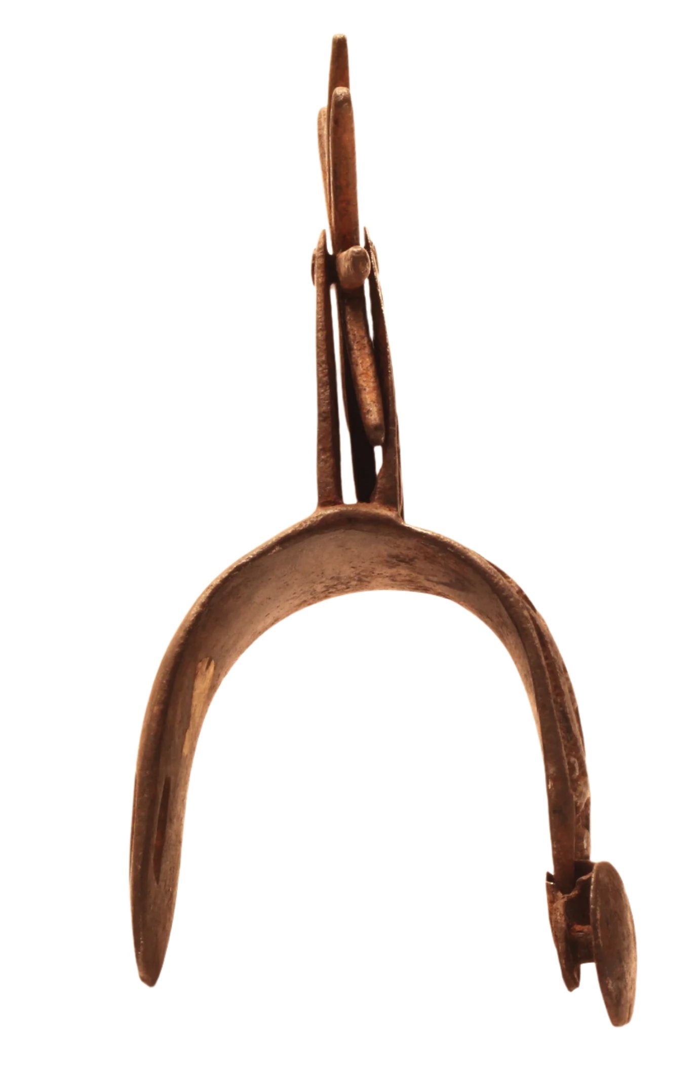 Heavy Antique Mexican Spur with Cast Decoration