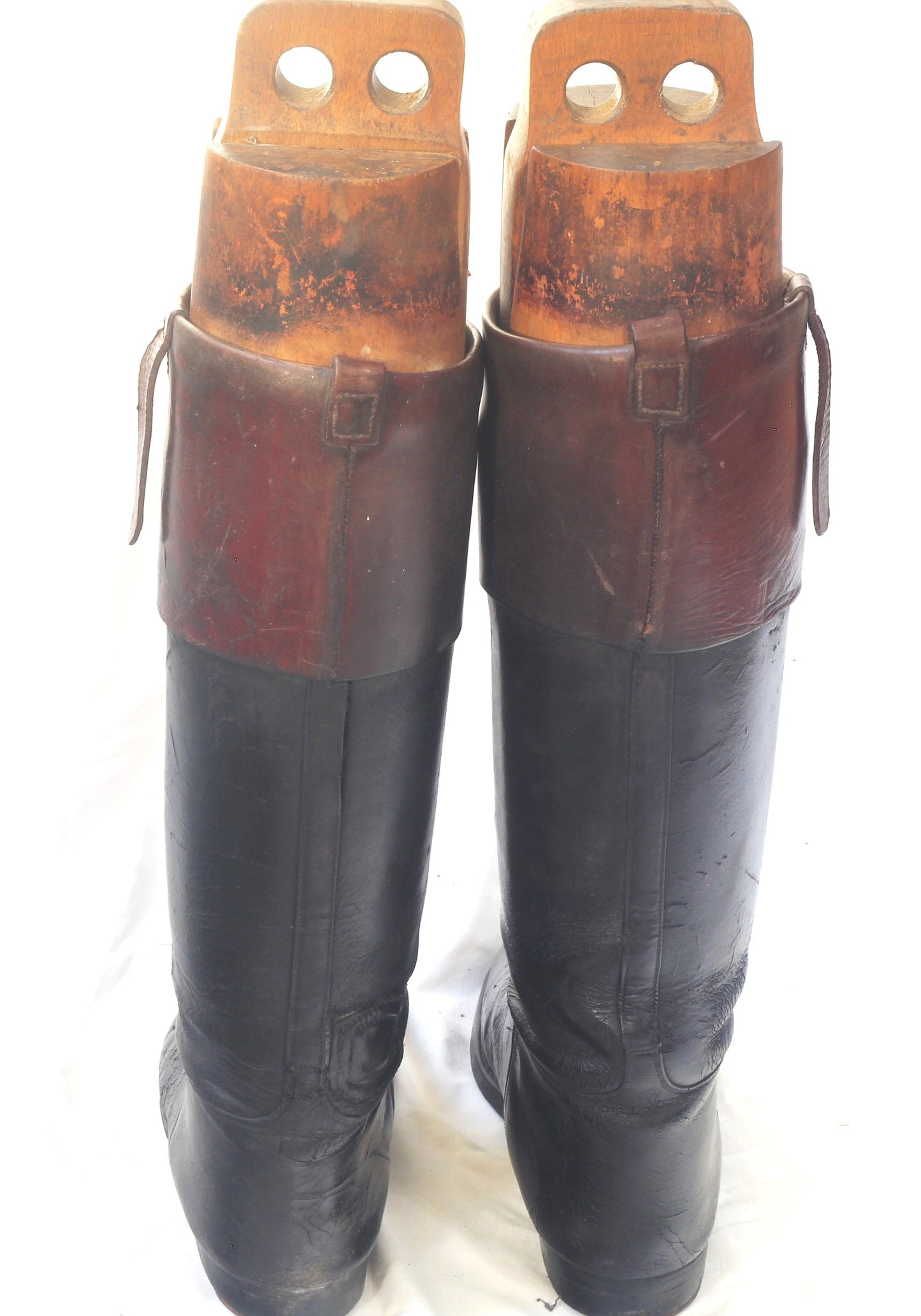Vintage Leather Hunting Top Boots and Trees