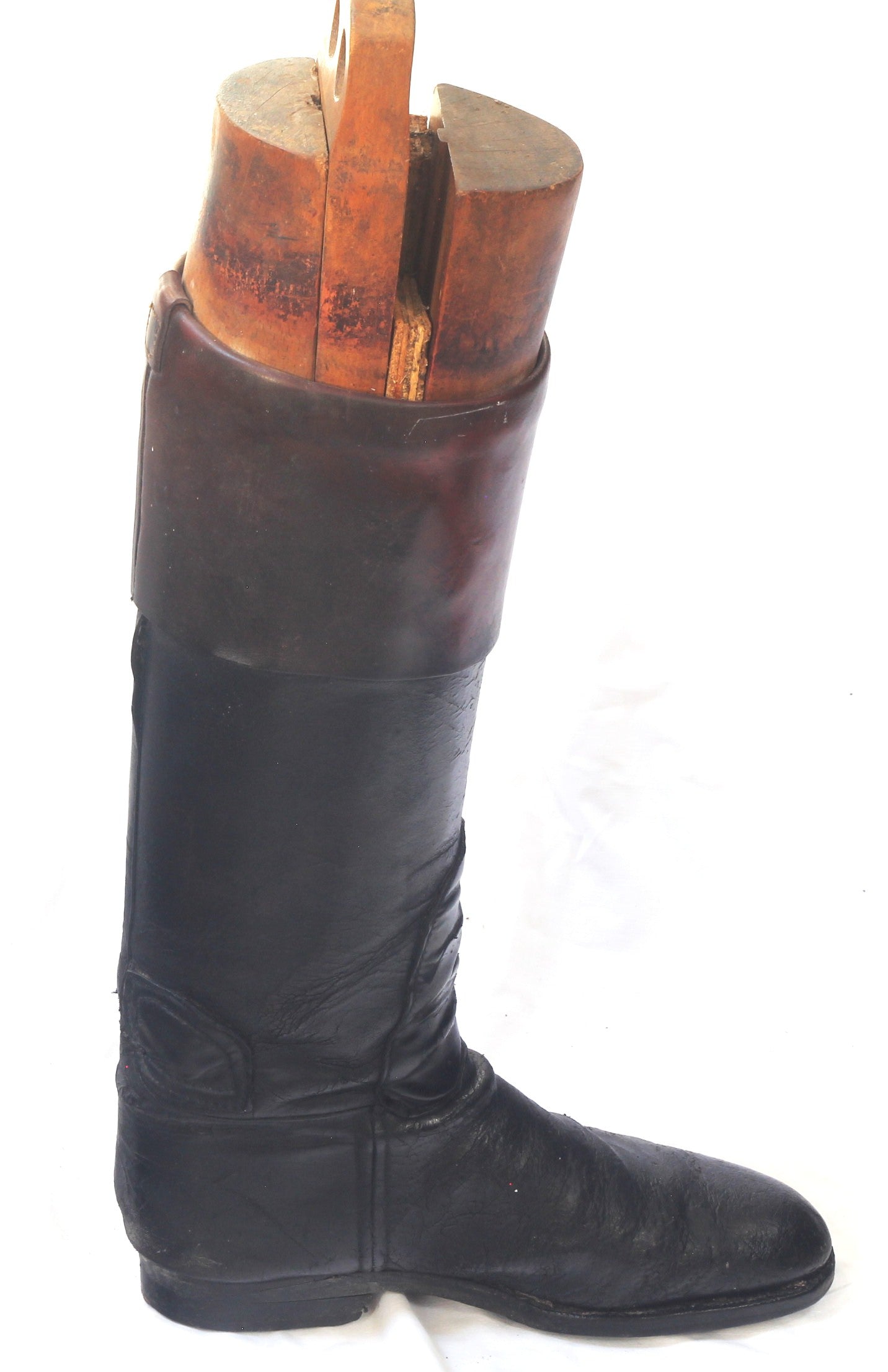 Vintage Leather Hunting Top Boots and Trees