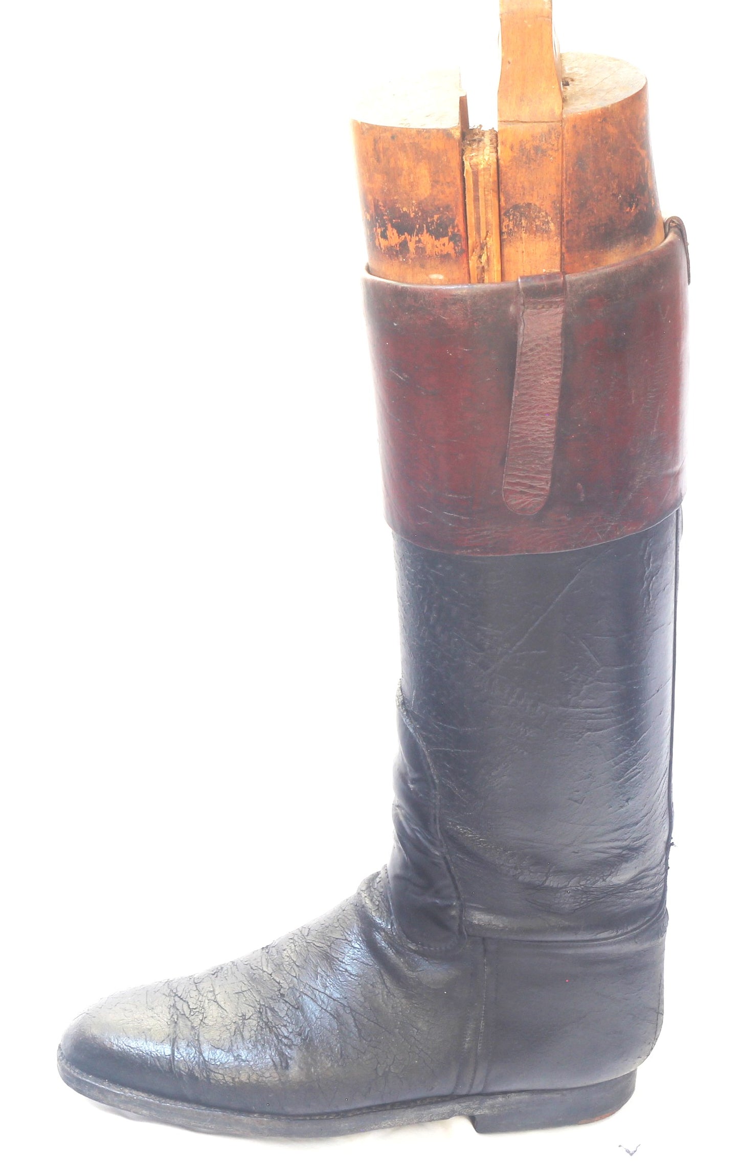 Vintage Leather Hunting Top Boots and Trees