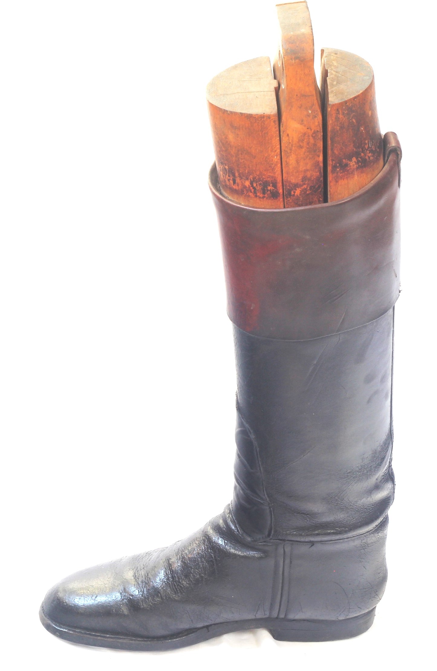 Vintage Leather Hunting Top Boots and Trees