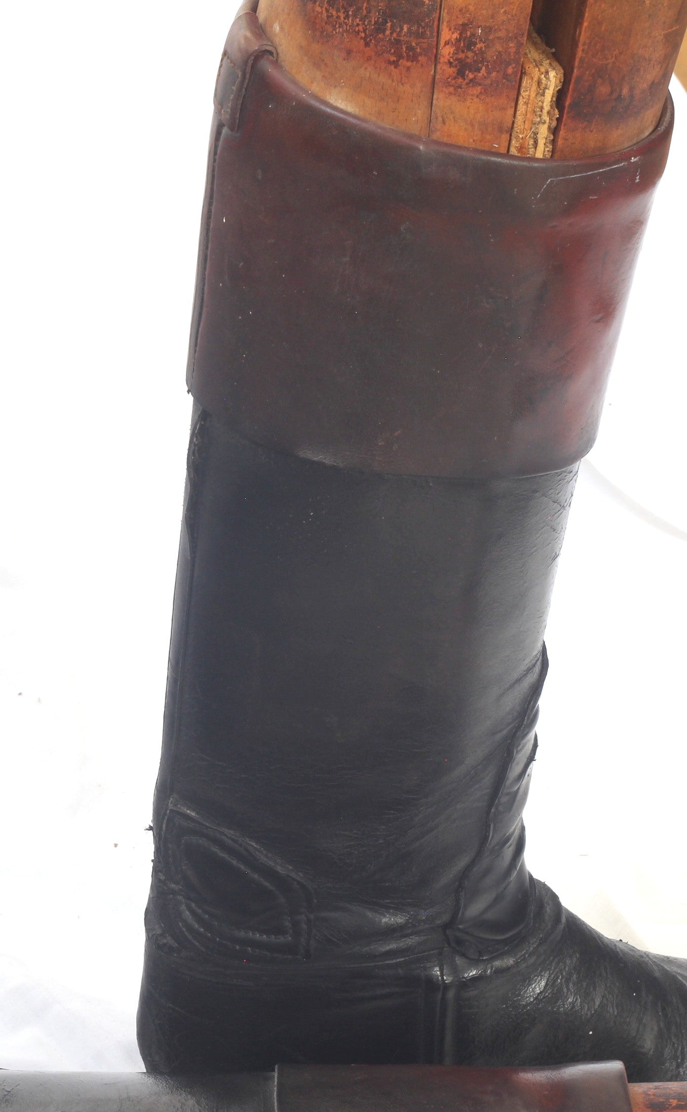 Vintage Leather Hunting Top Boots and Trees