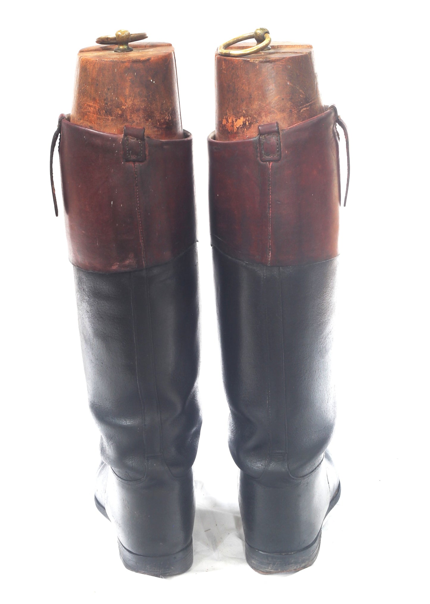 Vintage Leather Hunting Top Boots and Trees