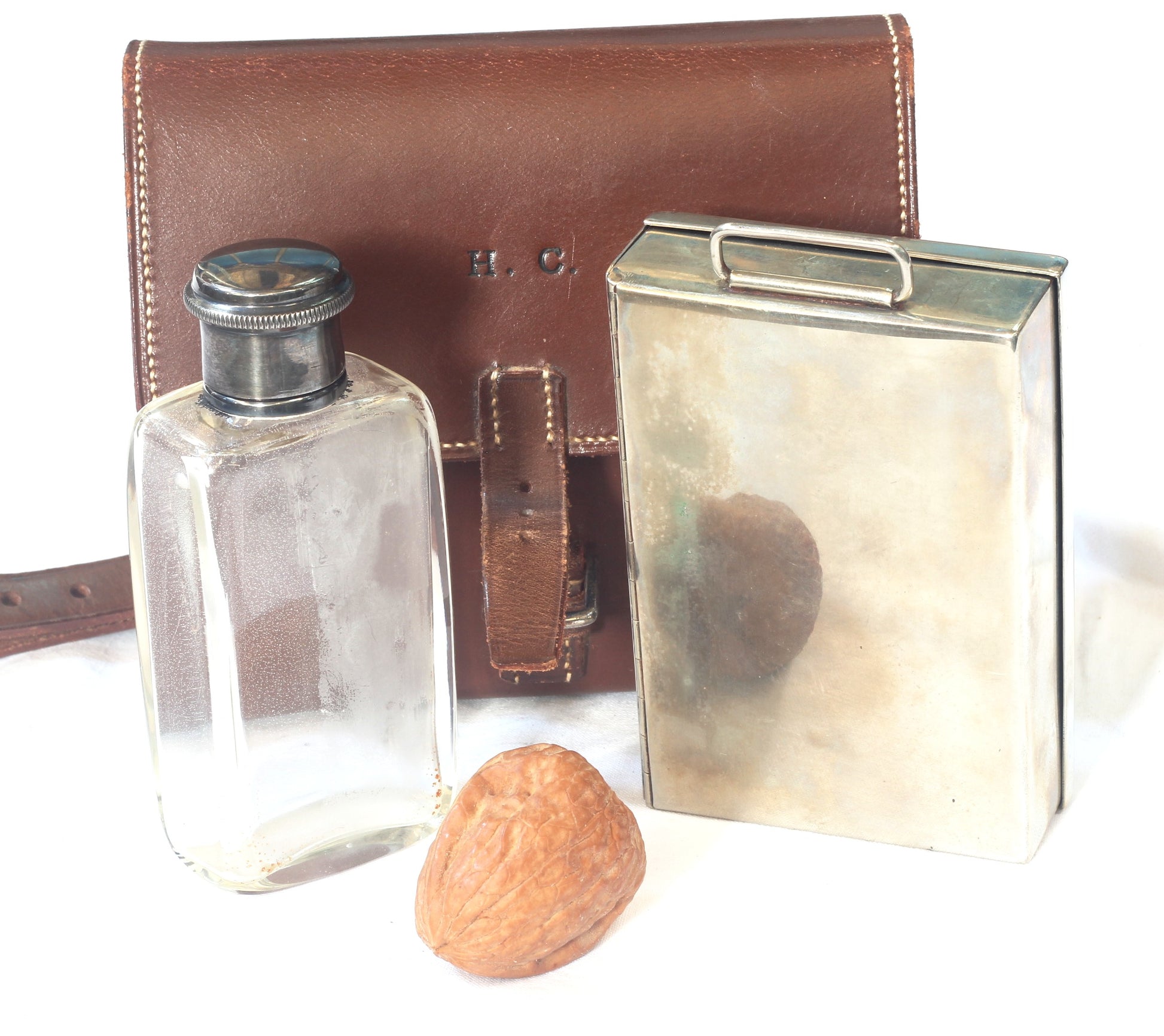 Saddle Canteen with Sandwich Tin & Flask