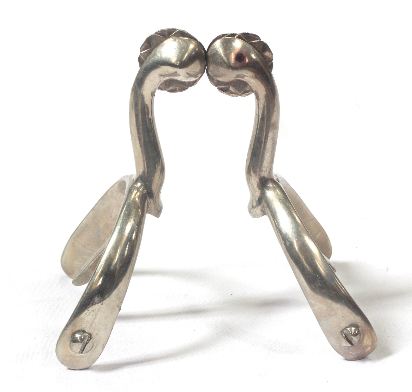Pair of Moss Bros Swan Necked Mess Dress Box Spurs
