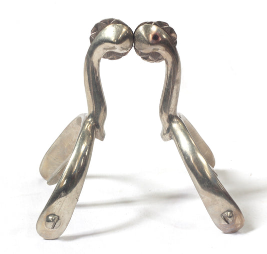 Pair of Moss Bros Swan Necked Mess Dress Box Spurs