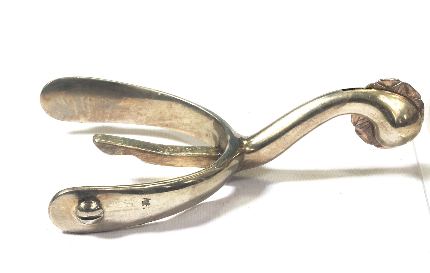 Pair of Moss Bros Swan Necked Mess Dress Box Spurs