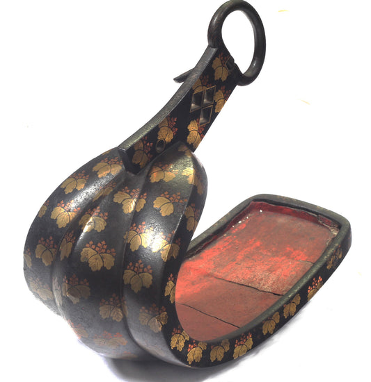 A Single Japanese Abumi or Stirrup Decorated with Blossom