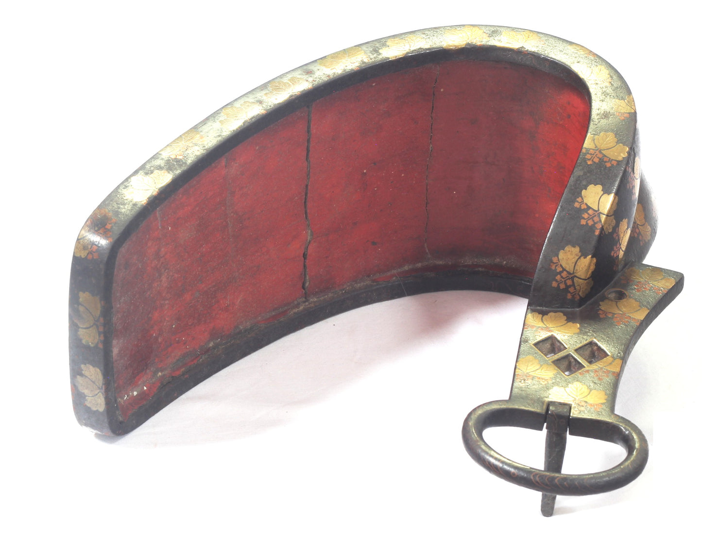 A Single Japanese Abumi or Stirrup Decorated with Blossom