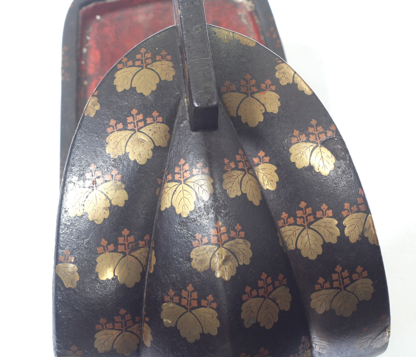 A Single Japanese Abumi or Stirrup Decorated with Blossom
