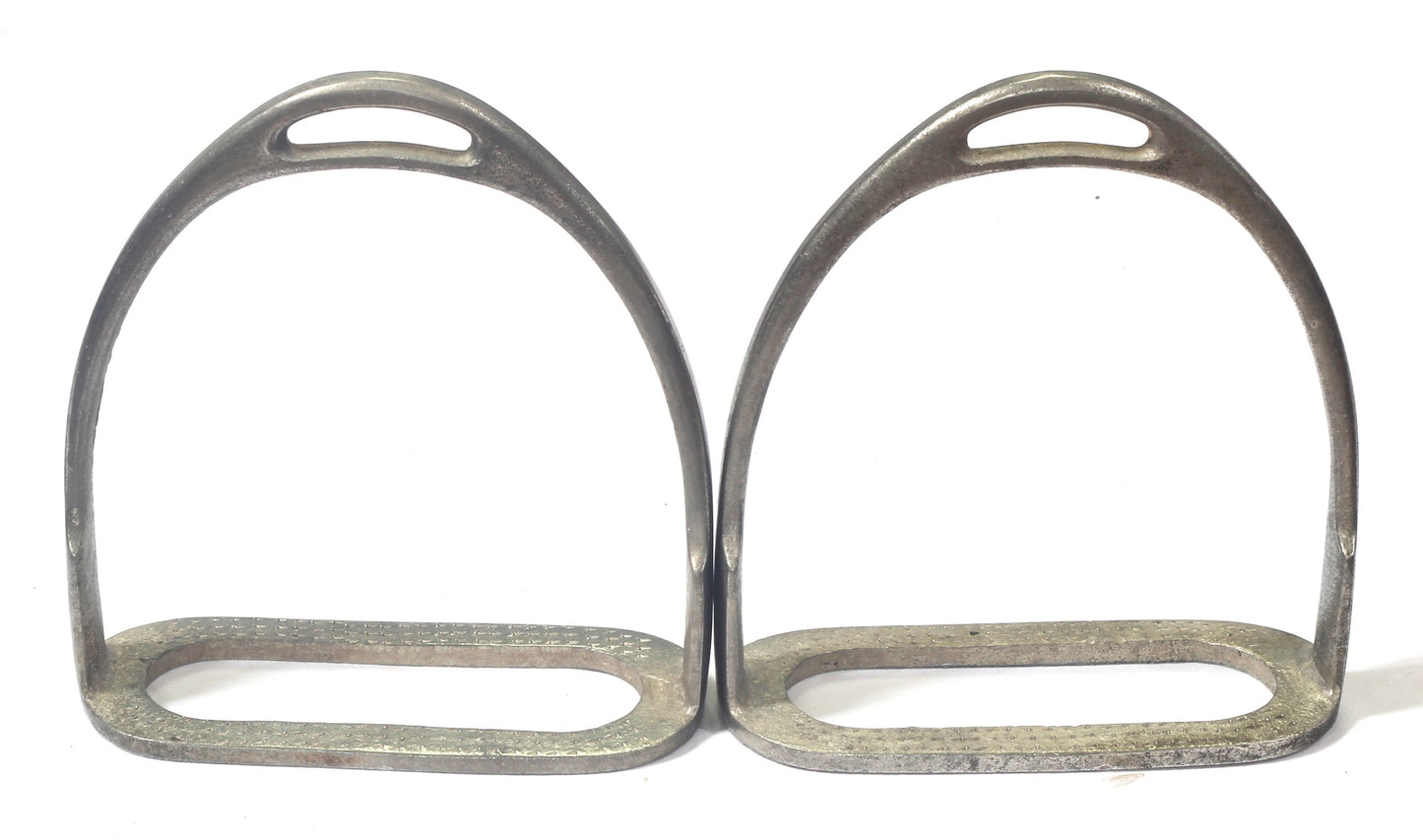 A Pair of Vintage Nickel Stirrups Made in Japan