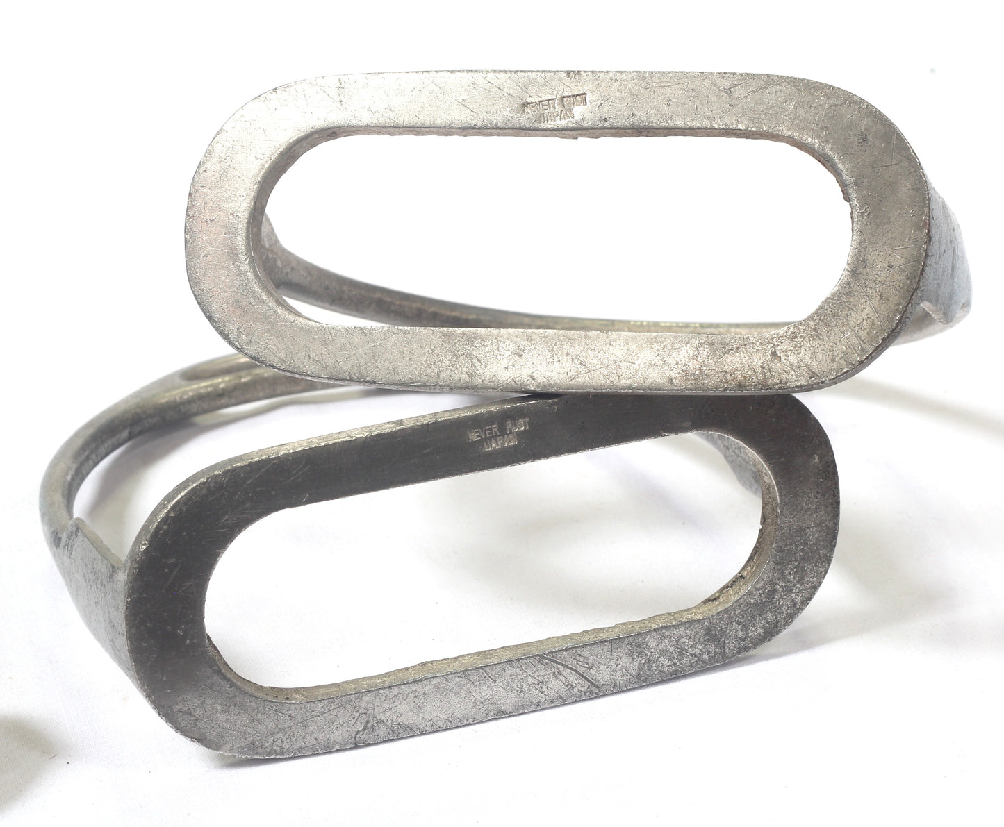 A Pair of Vintage Nickel Stirrups Made in Japan