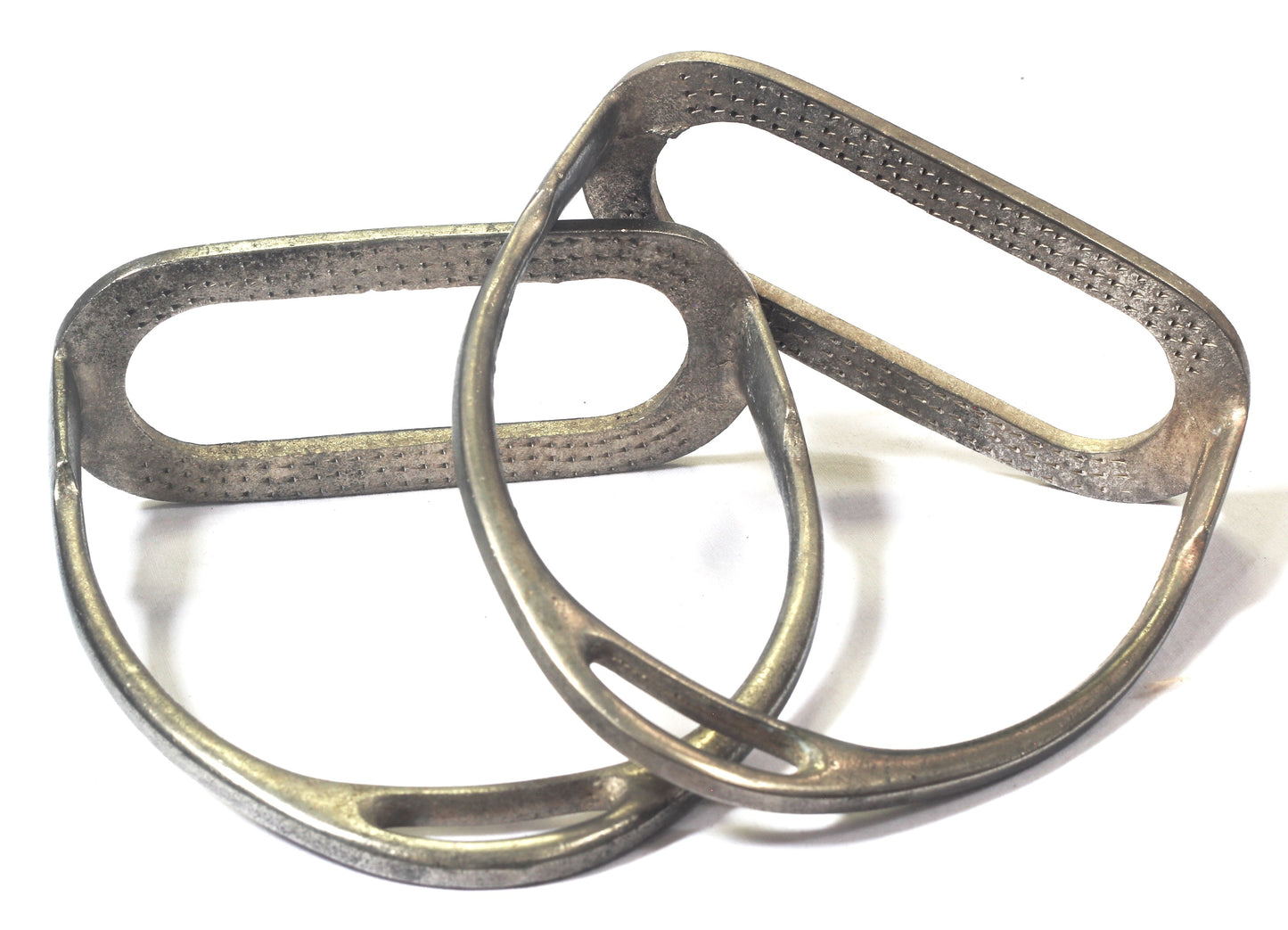 A Pair of Vintage Nickel Stirrups Made in Japan