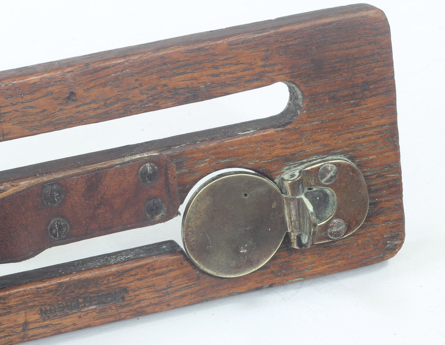 Antique Oak & Brass Double Game Carrier by Jefferson