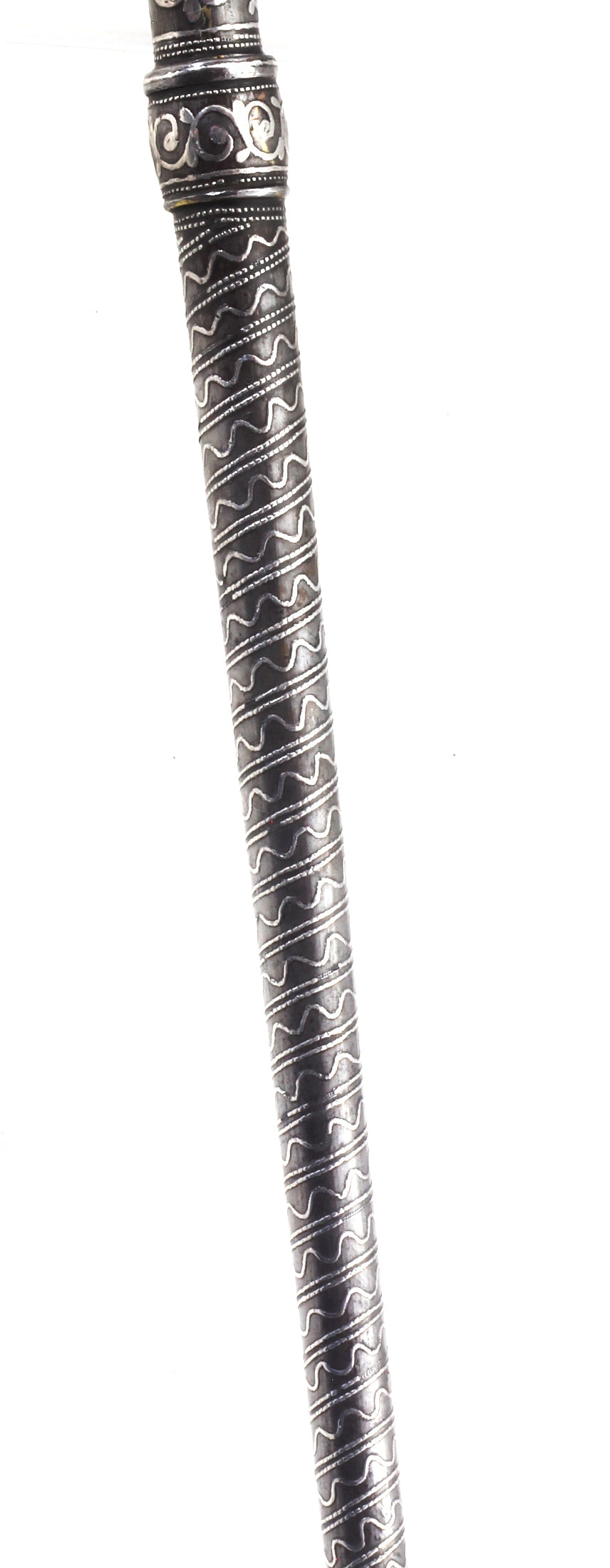 Silver Caucasian Riding Whip or Nagaika with Concealed Blade