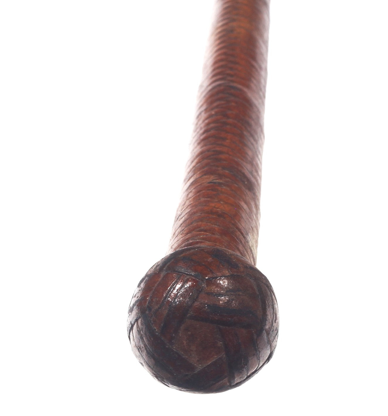 Vintage Braided Leather Stock Whip