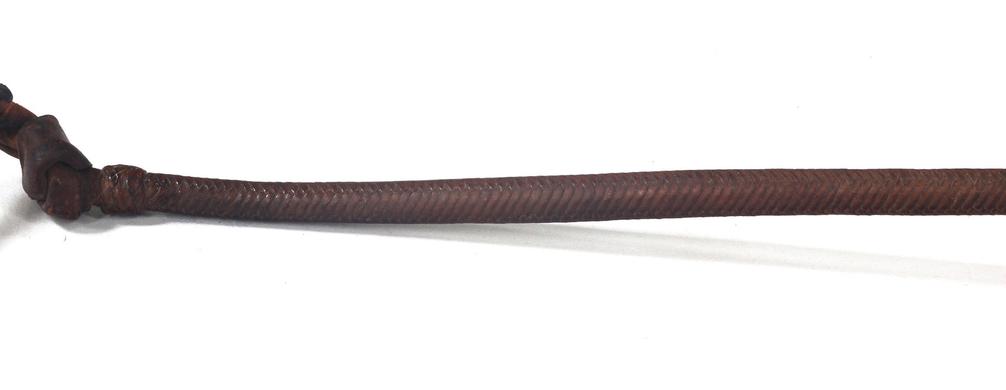 Vintage Braided Leather Stock Whip