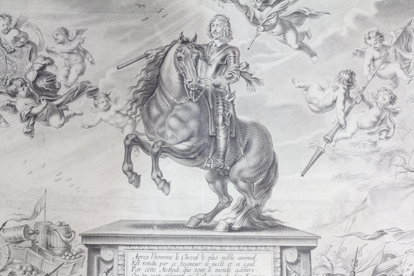 Plate 2 from "La Methode et Invention Nouvelle de Dresser les Chevaux" by William Cavendish, 1657