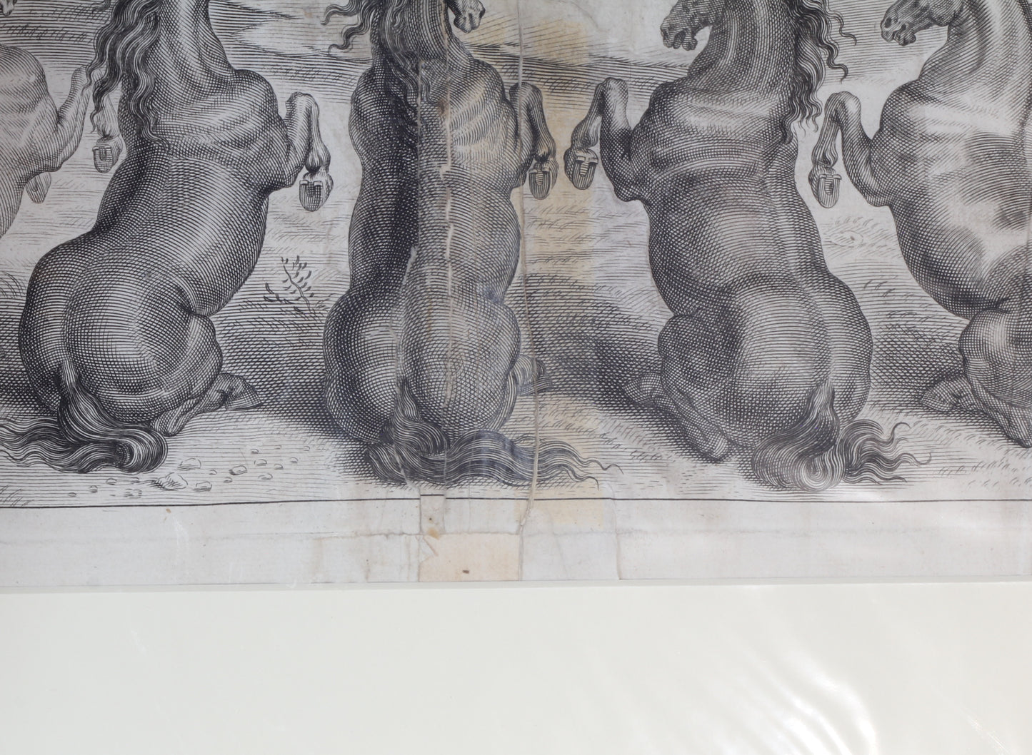Plate 4 from "La Methode et Invention Nouvelle de Dresser les Chevaux" by William Cavendish, 1657 - The Duke of Cavendish Astonishing the Gods