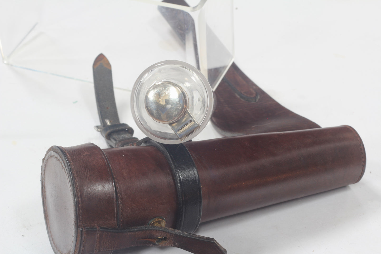 1912 Harrods Silver Mounted Saddle or Hunting Flask