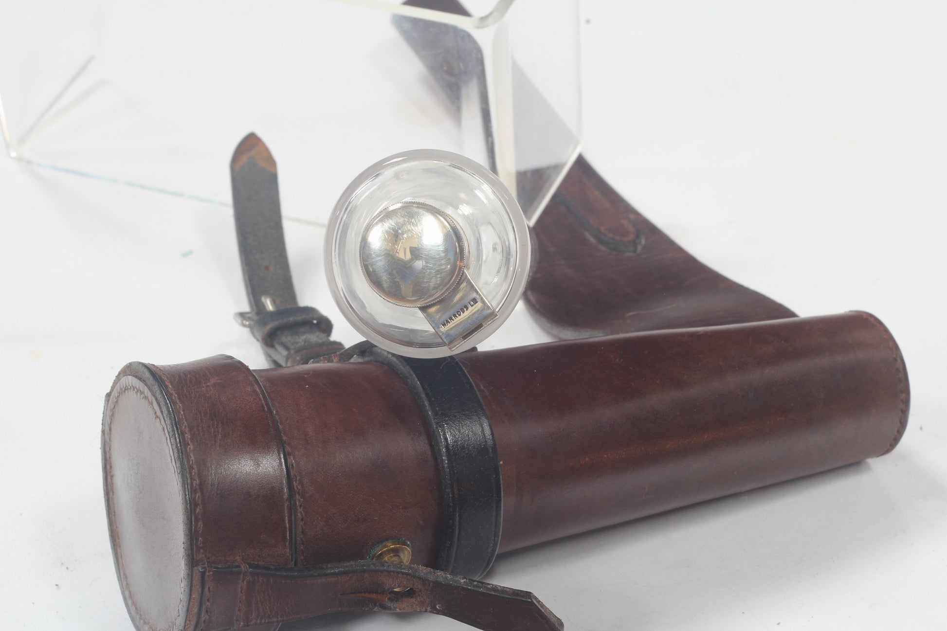 1912 Harrods Silver Mounted Saddle or Hunting Flask