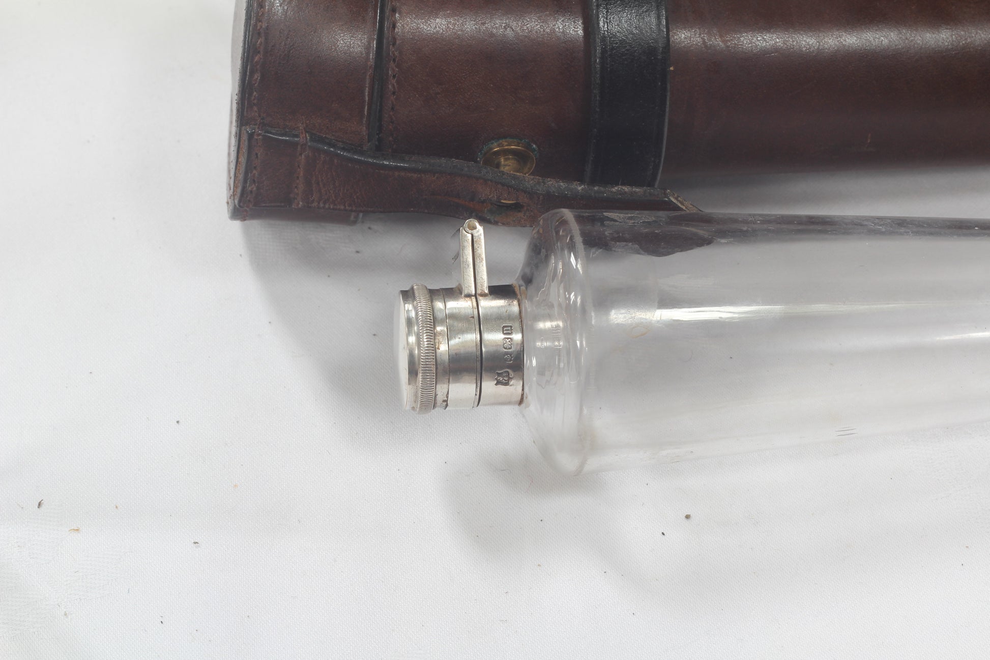 1912 Harrods Silver Mounted Saddle or Hunting Flask