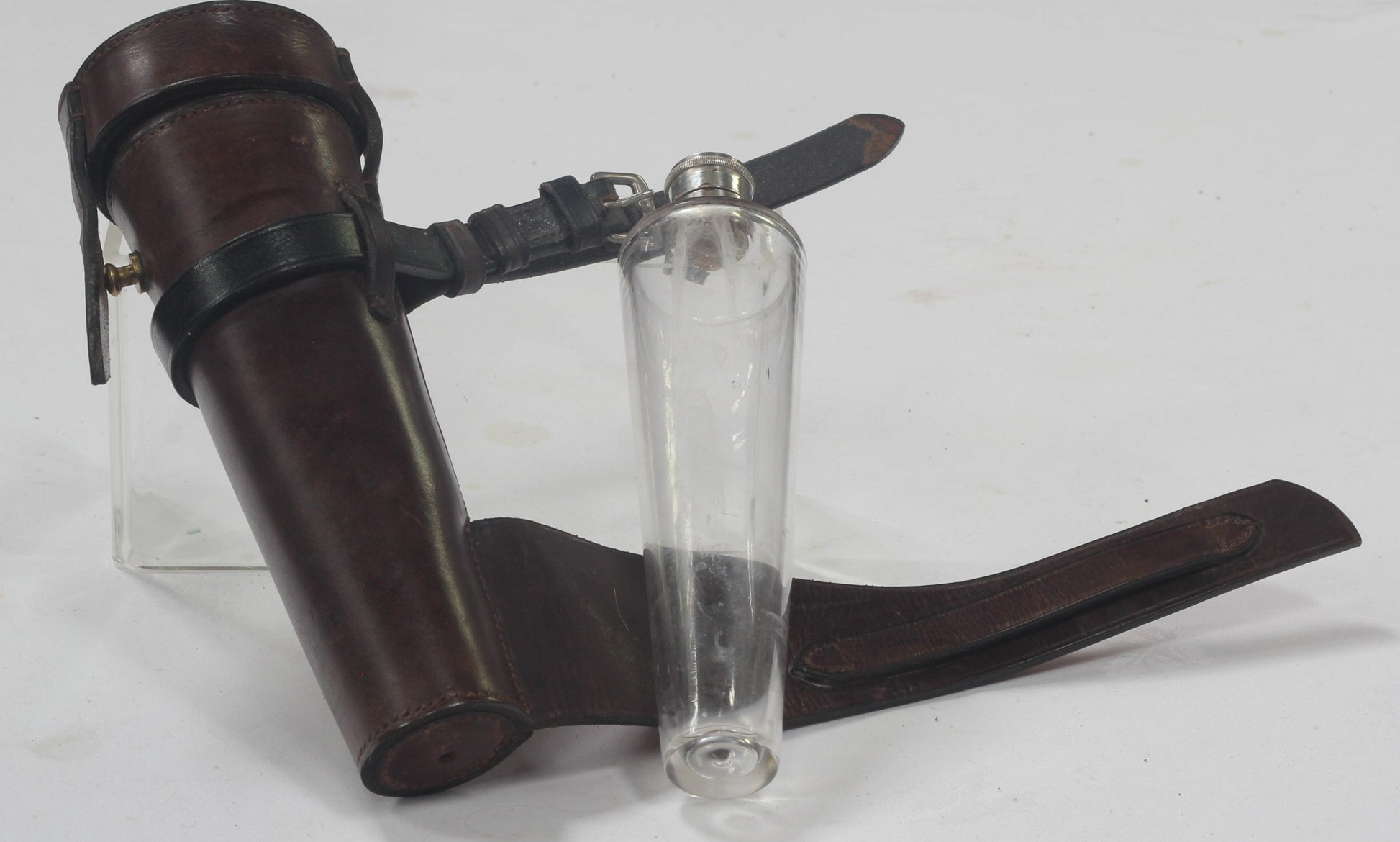 1912 Harrods Silver Mounted Saddle or Hunting Flask