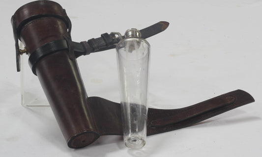 1912 Harrods Silver Mounted Saddle or Hunting Flask