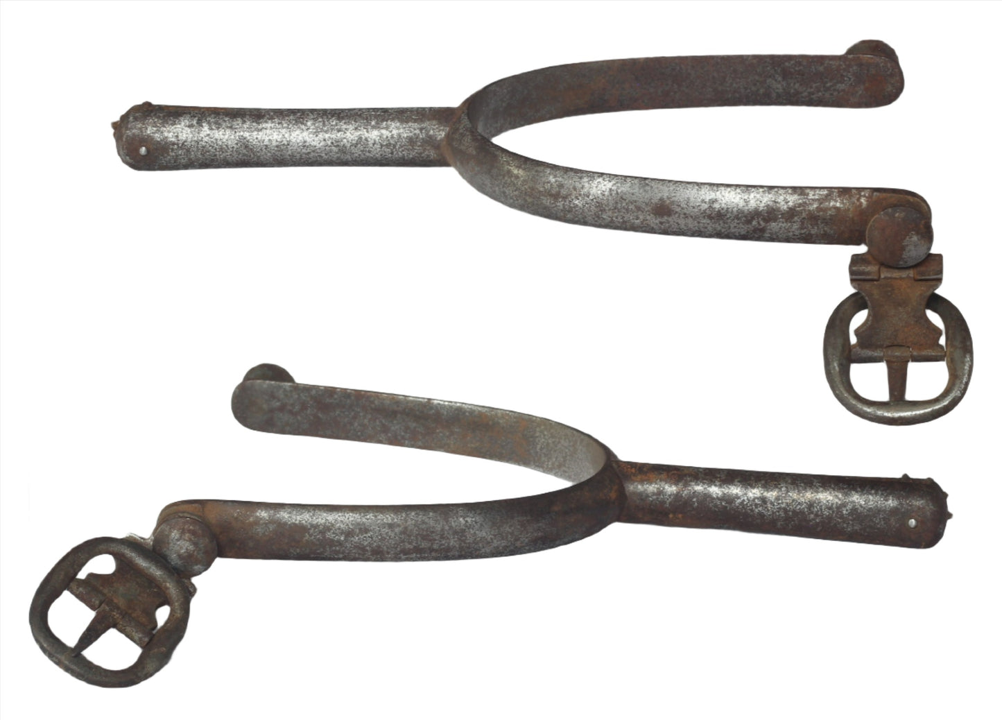 Pair of Antique Steel Spurs by Maxwell