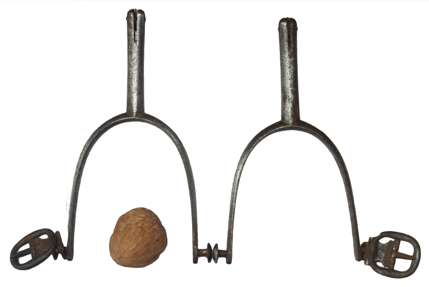 Pair of Antique Steel Spurs by Maxwell