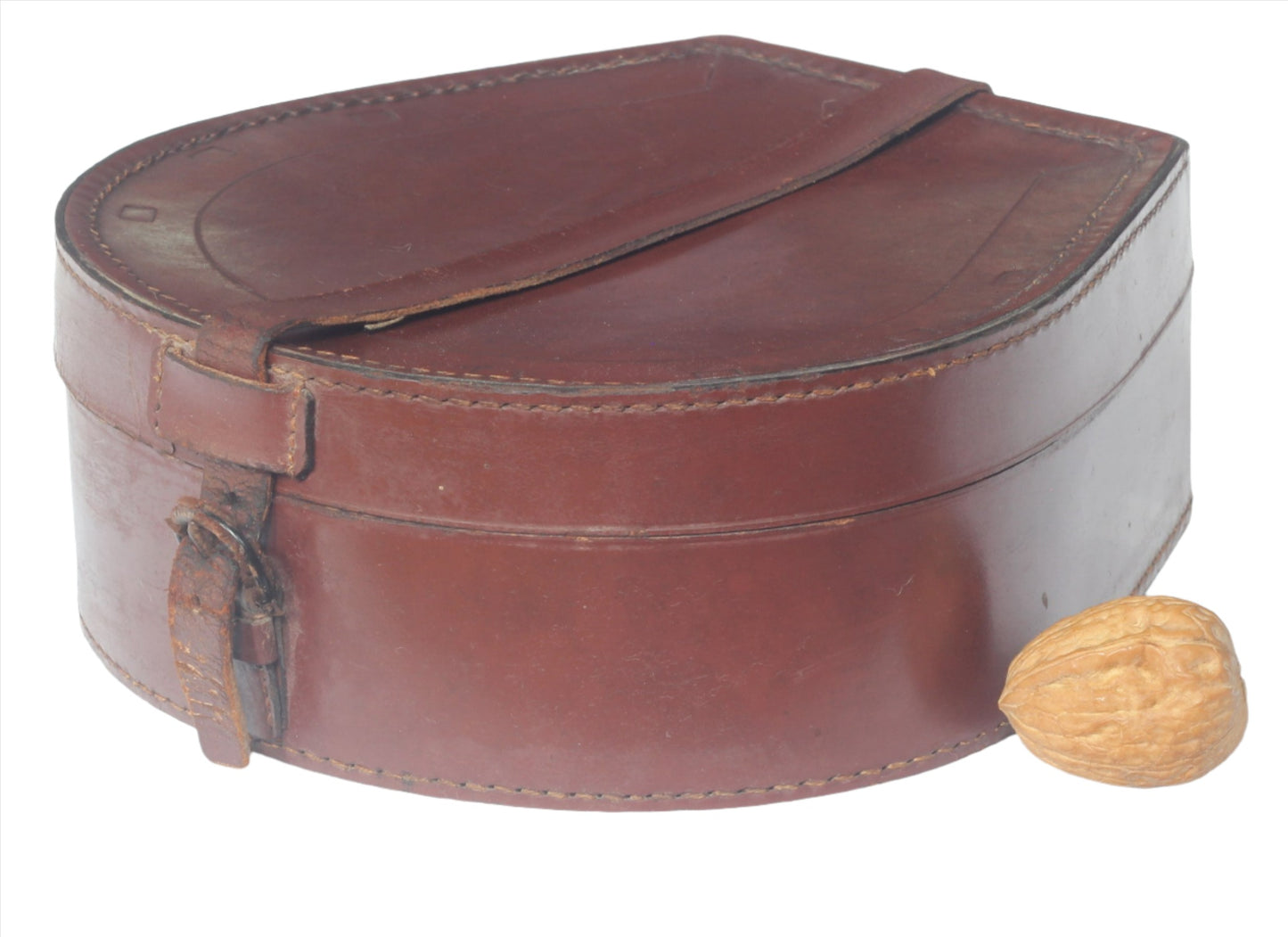 Vintage Leather Horseshoe Collar Box