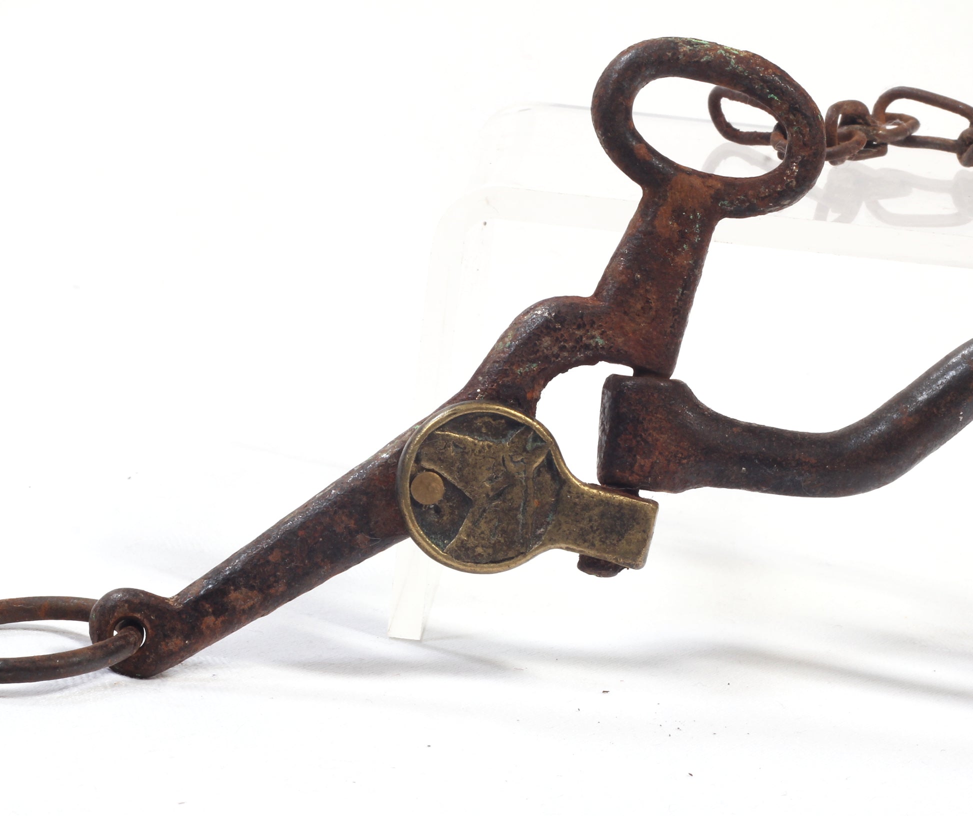 A Brazilian Bit with Brass Horse Head Conchos