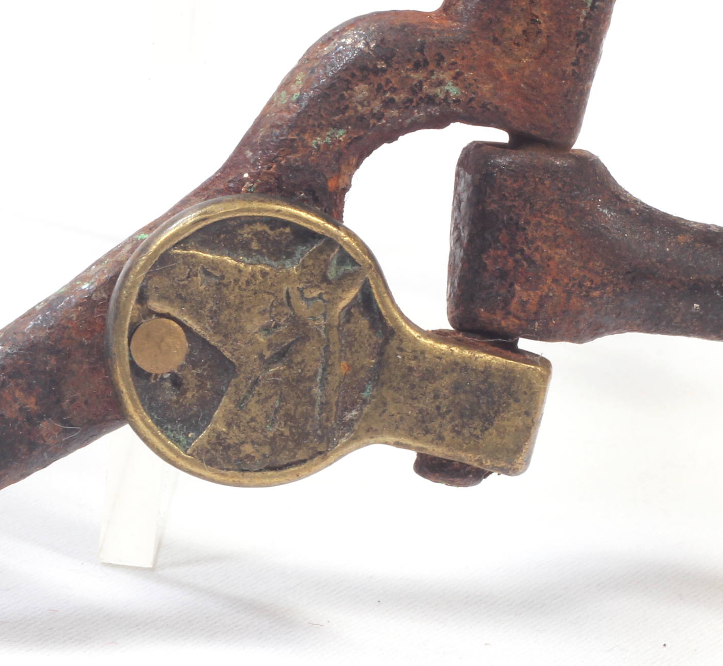 A Brazilian Bit with Brass Horse Head Conchos