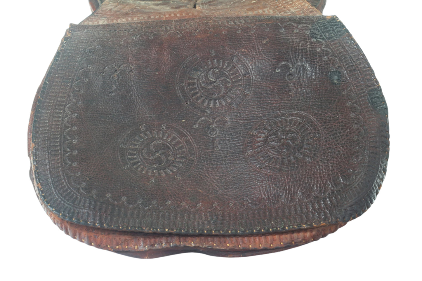 Circassian / Caucasian / Central Asian Decorated Leather Saddle Bags