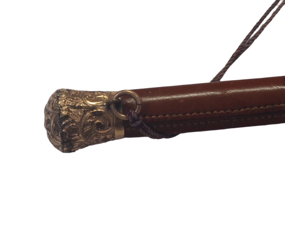 Victorian Ladies Sidesaddle Whip with Gilt Mounts
