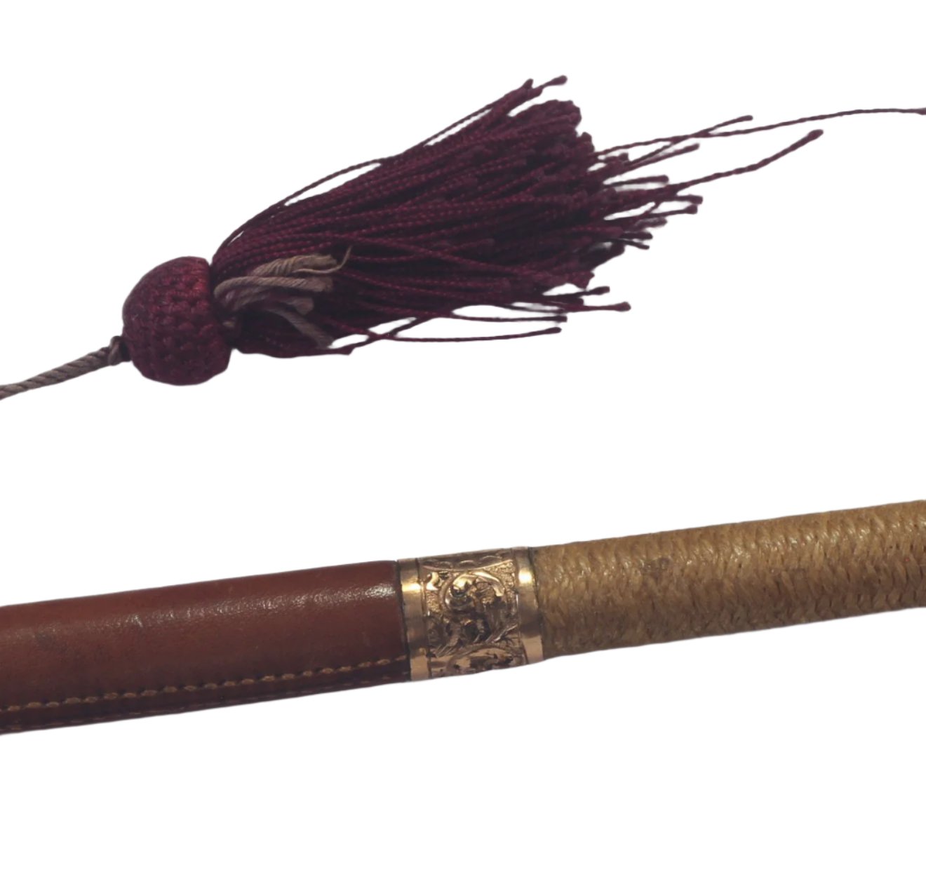 Victorian Ladies Sidesaddle Whip with Gilt Mounts