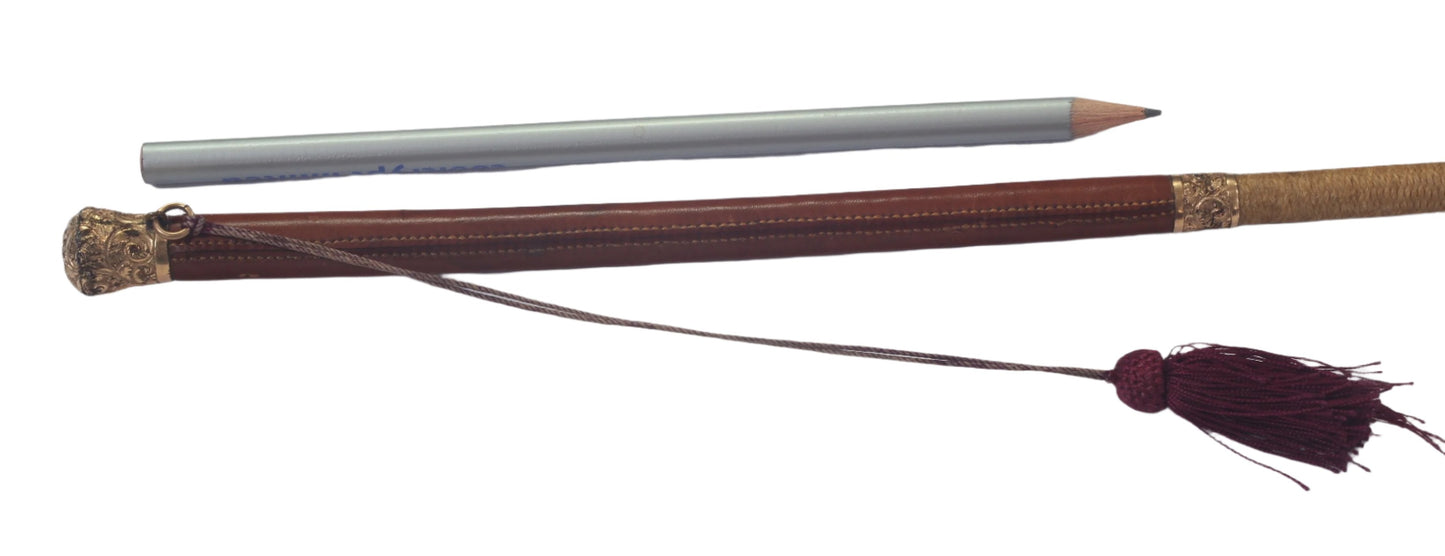 Victorian Ladies Sidesaddle Whip with Gilt Mounts